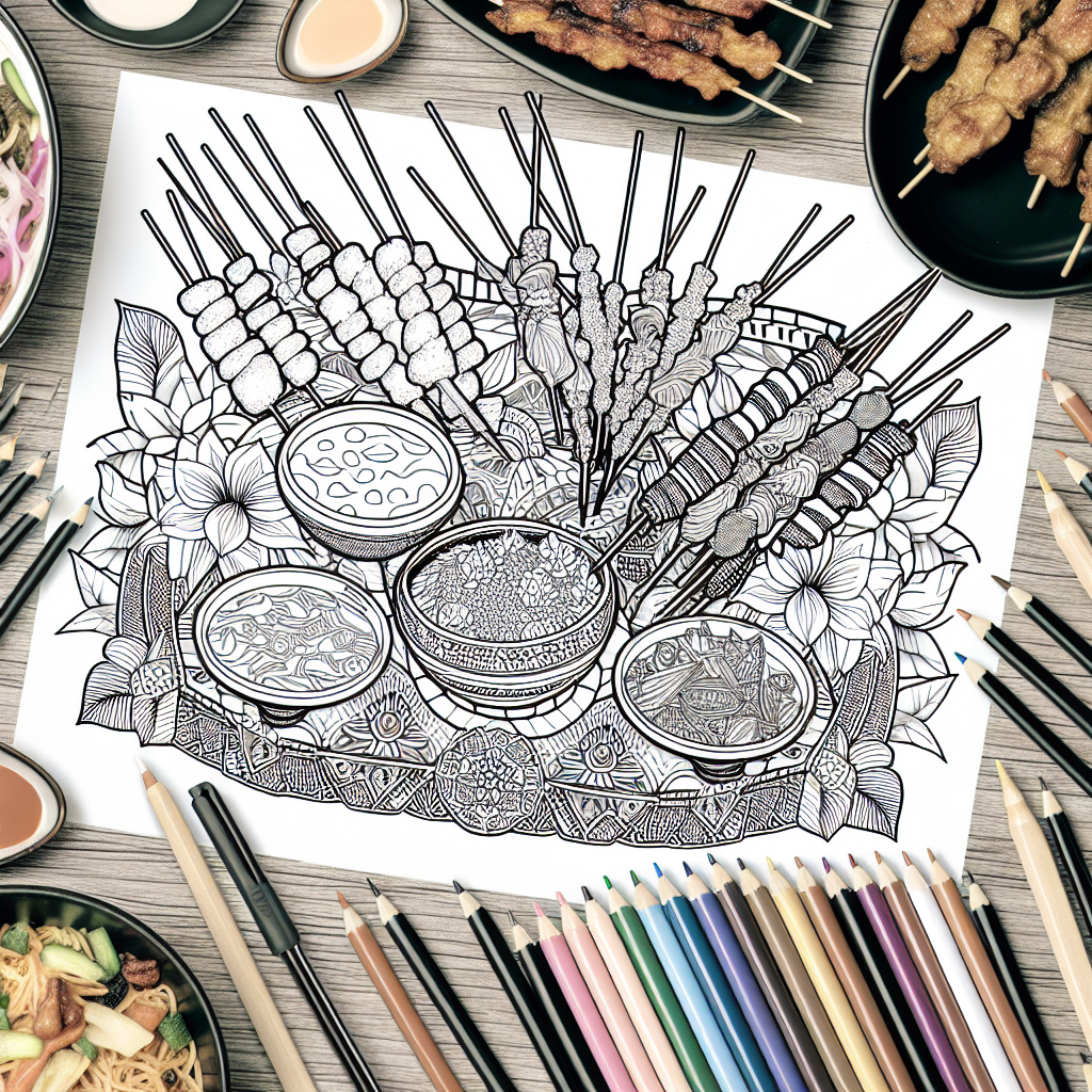 Menggugah Selera: Aktivitas Mewarnai Gambar Makanan Tradisional Indonesia